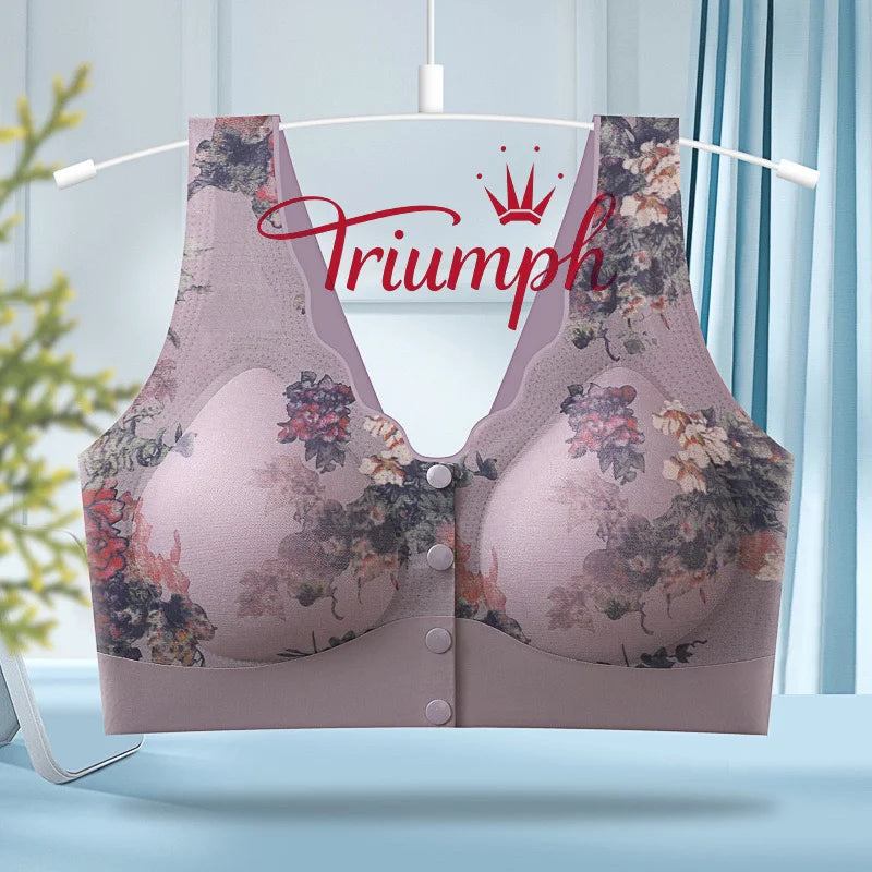 Triumph®-3 sztuki💖50%【M-3XL】Nowy bezprzewodowy biustonosz bezszwowy Regulowany elastyczny biustonosz