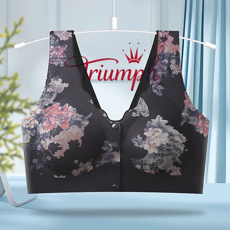 Triumph®-3 sztuki💖50%【M-3XL】Nowy bezprzewodowy biustonosz bezszwowy Regulowany elastyczny biustonosz