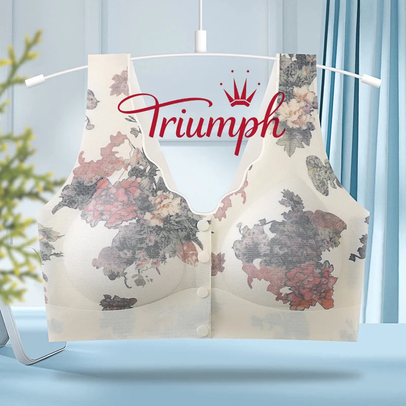 Triumph®-3 sztuki💖50%【M-3XL】Nowy bezprzewodowy biustonosz bezszwowy Regulowany elastyczny biustonosz