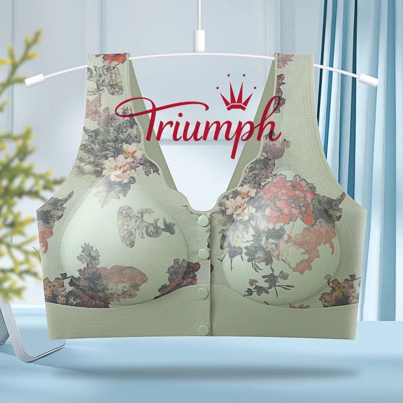 Triumph®-3 sztuki💖50%【M-3XL】Nowy bezprzewodowy biustonosz bezszwowy Regulowany elastyczny biustonosz