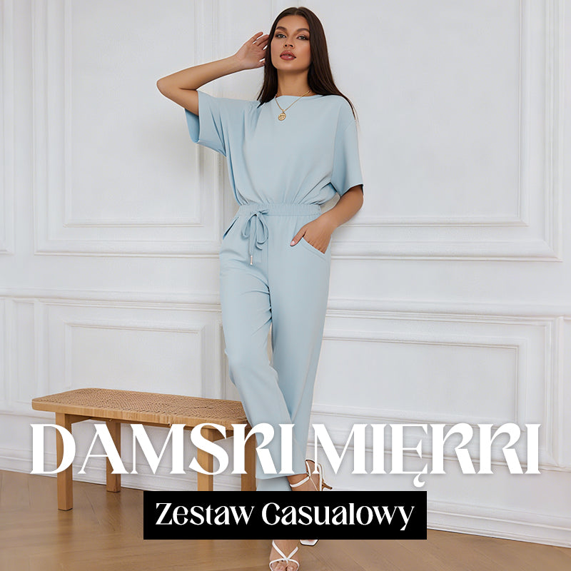🔥Letnia nowość 50% OFF Wyprzedaż 🔥 Damski miękki casualowy top i zestaw spodni