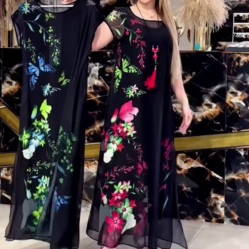 ✨👗Eleganckie tiulowe sukienki w kwiaty dla kobiet