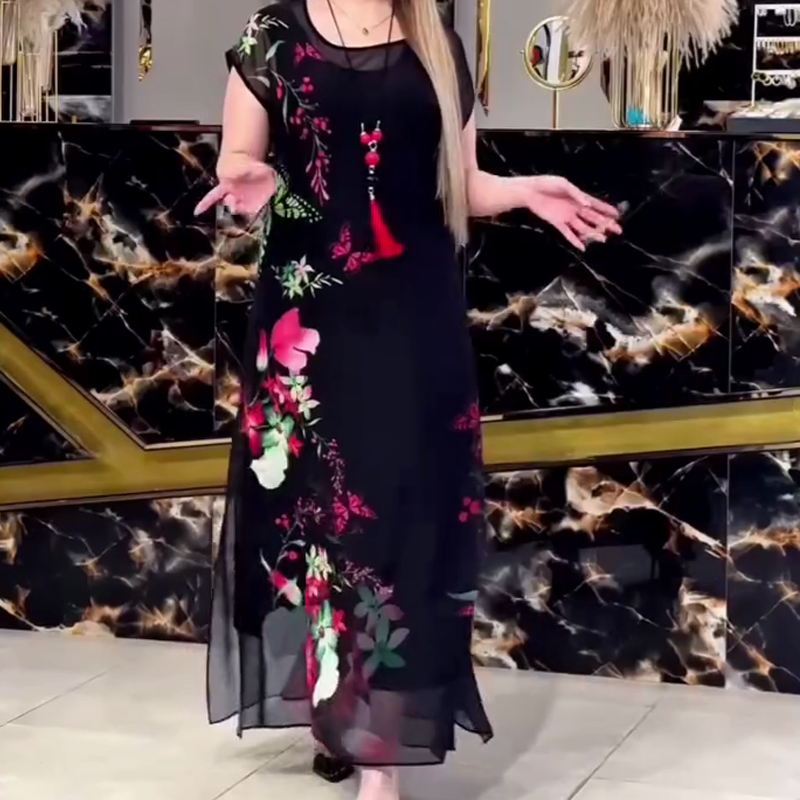 ✨👗Eleganckie tiulowe sukienki w kwiaty dla kobiet