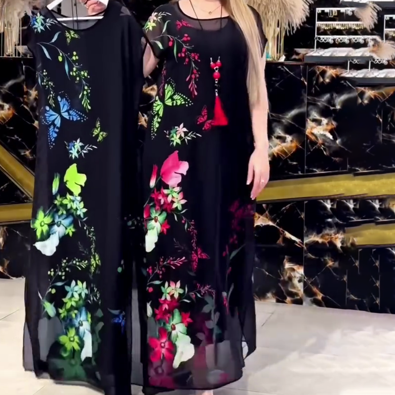 ✨👗Eleganckie tiulowe sukienki w kwiaty dla kobiet